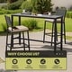 preview thumbnail 22 of 131, Crestlive Products Patio Outdoor Rectangle Bar Table Combinable Pub Table