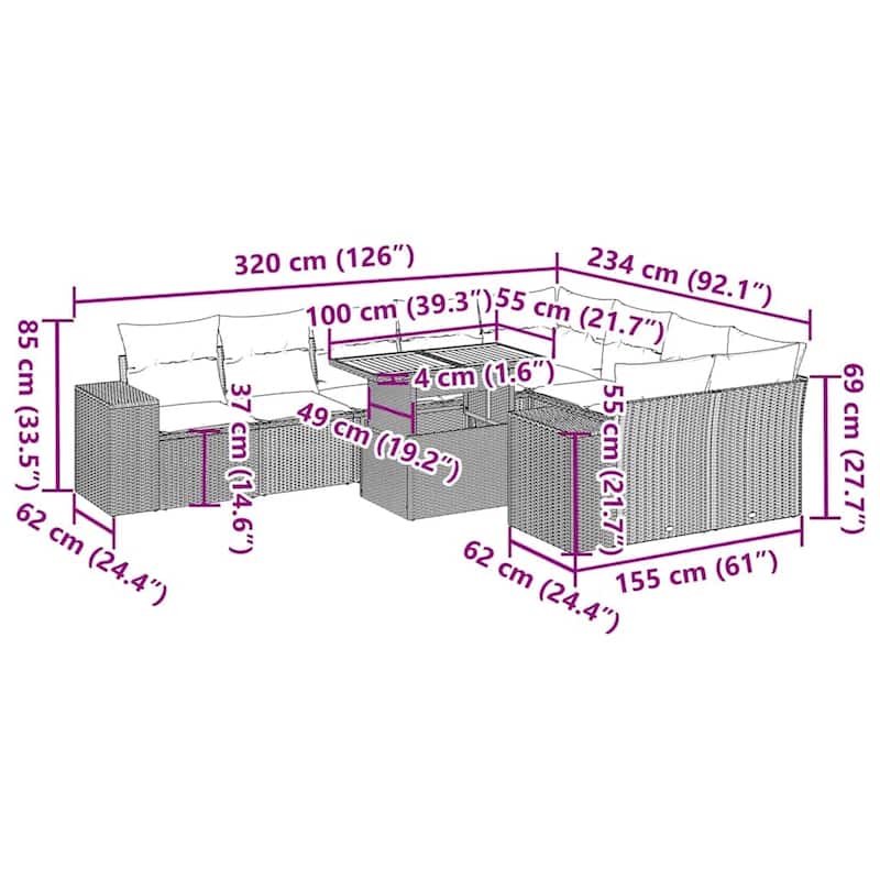 vidaXL Garden Sofa Set