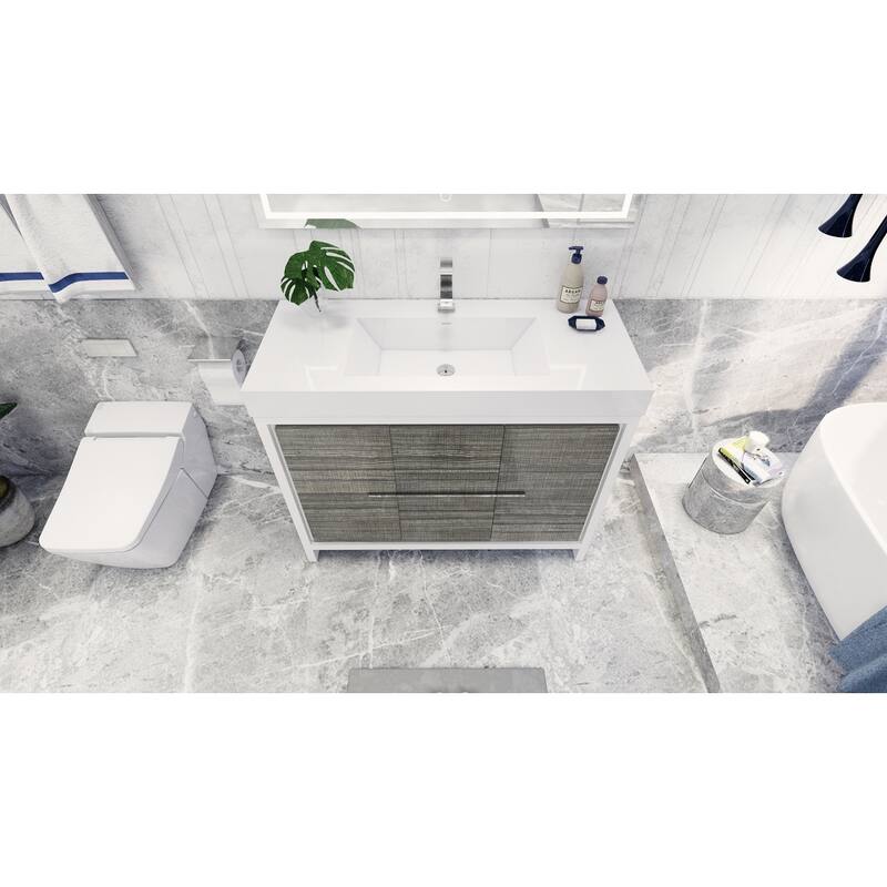 Dove 48'' Freestanding Vanity with Reinforced Acrylic Sink