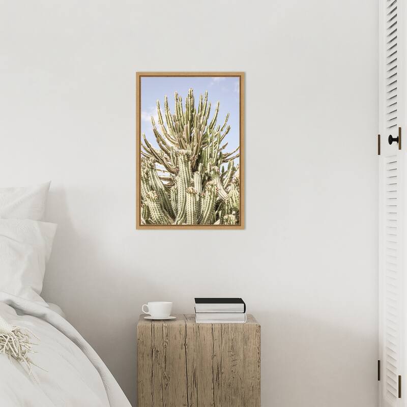 Cactus Forest by Shot by Clint Framed Canvas Wall Art Print - Sylvie Natural