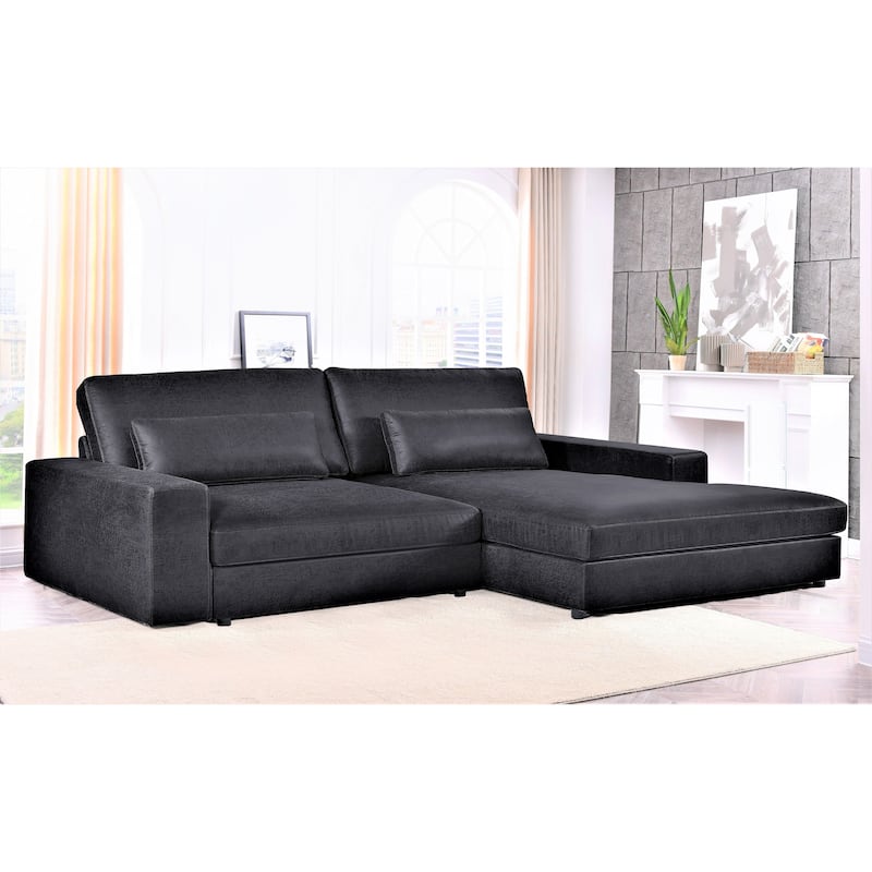 US Pride Furniture 105.52 inch Oversize Facing Chaise Sectional Sofa
