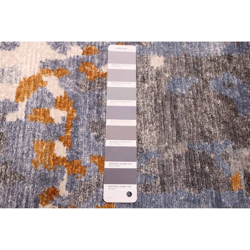 ECARPETGALLERY Hand-knotted Legacy Grey Silk Rug - 6'7 x 9'10