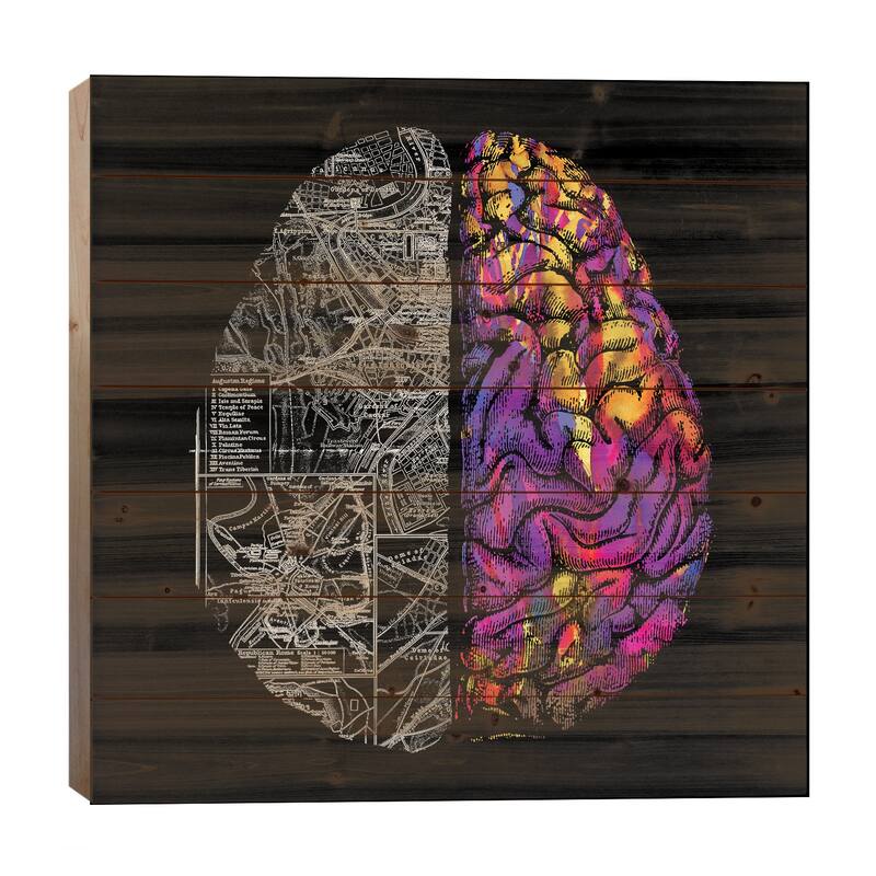 Ambiguity Print On Wood by Tobias Fonseca - Multi-Color - 26x26x1.5