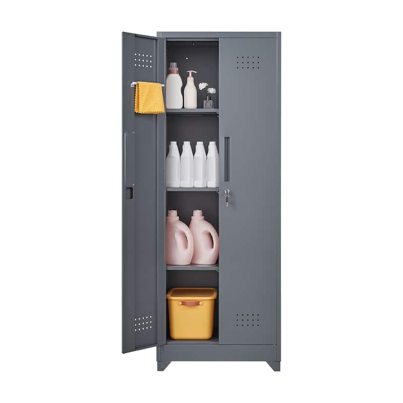 Metal Storage Cabinets, Cleaning Tool Cabinet with Locking Door