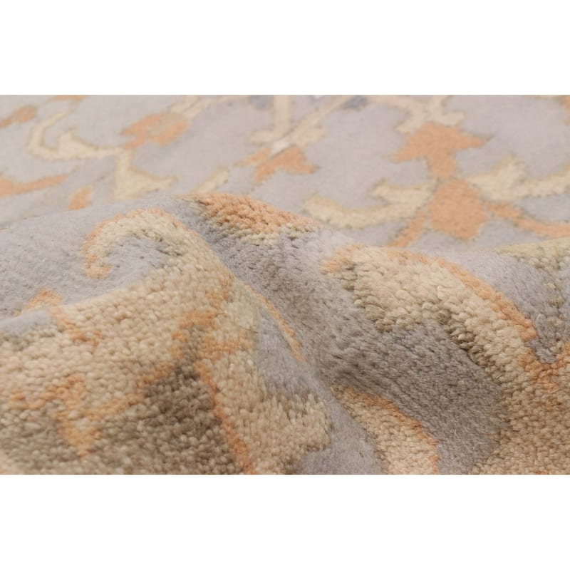 ECARPETGALLERY Hand-knotted Royal Oushak Grey Wool Rug - 8'10 x 8'10