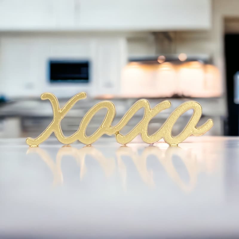 Black Cast Iron Table Decor - XOXO