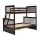 preview thumbnail 6 of 18, House Bed with Roof Design Twin/Twin House Bunk Bed With Shelves And Drawers,Sturdy Construction Loft Bed-Espresso