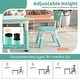 preview thumbnail 32 of 31, Gymax Kids Height Adjustable Table and 4 Chairs Set with Graffiti