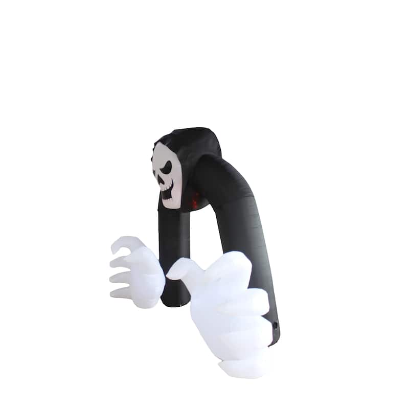 A Holiday Company 13ft Inflatable Halloween Archway with projection LED lighting, 9.5 ft Tall, Multi