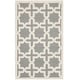 preview thumbnail 118 of 183, SAFAVIEH Handmade Cambridge Trudie Geometric Wool Rug 3' x 5' - Silver/Ivory - Rectangle