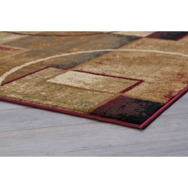Flora Modern & Contemporary Color Block Indoor Area Rug