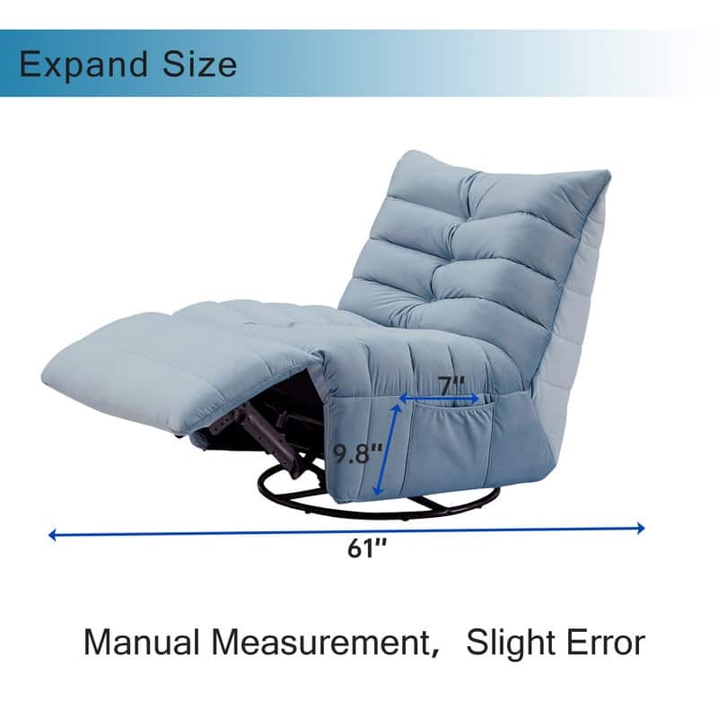 29.1" velvet off-white lazy lift sofa chair with arm pockets