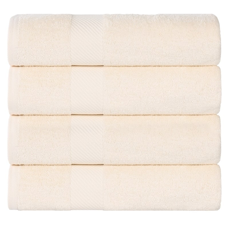 Superior Luxury Solid Highly Absorbent Egyptian Cotton Bath Towel - (Set of 4)