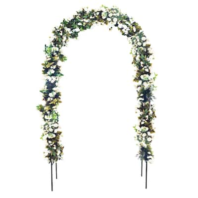 78"H x 45"W Adjustable Metal Garden Arch Trellis