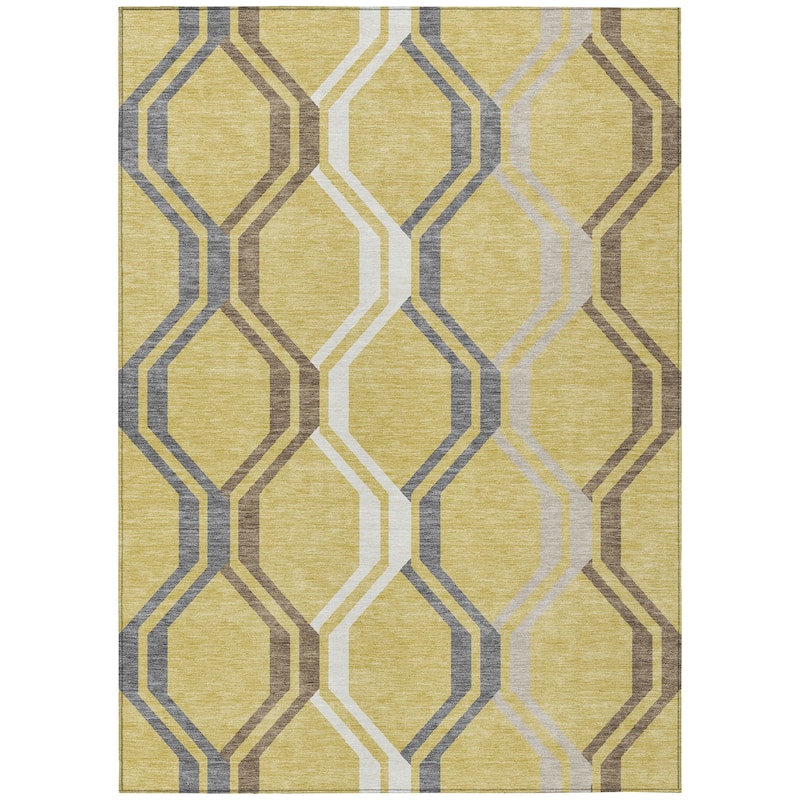 Machine Washable Indoor/ Outdoor Contemporary Dimensions Chantille Rug