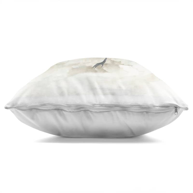 Stupell Balancing Sandpiper on Shore Decorative Printed Throw Pillow Design by Nan