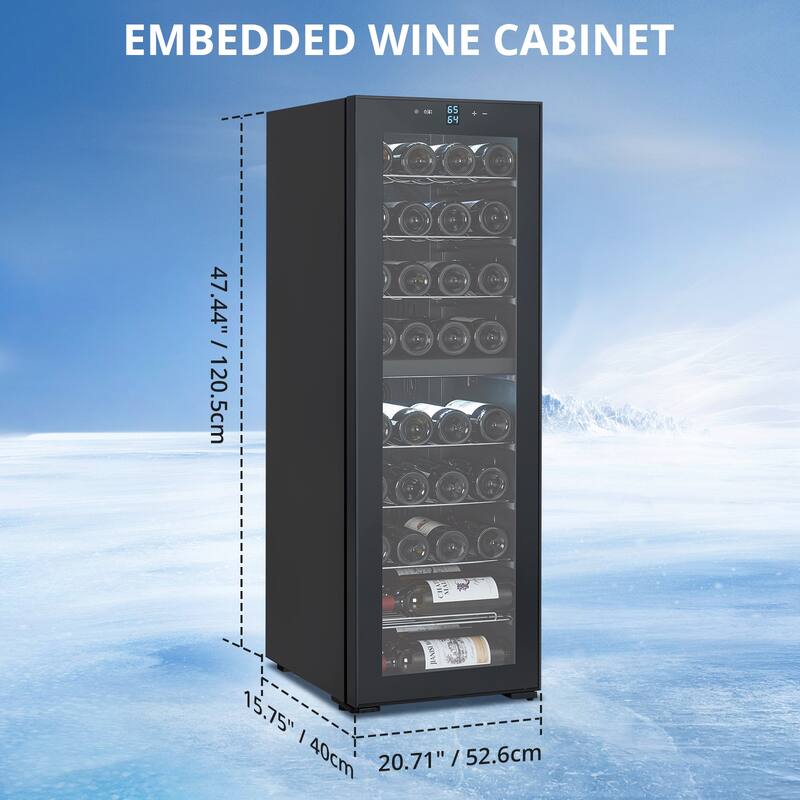 39 Bottle Wine Cooler, Digital Temperature Control,