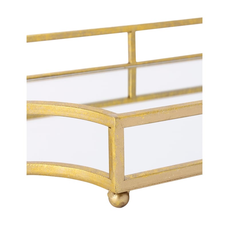 Kate and Laurel Ciel Mirrored Decorative Tray - 19x13x3