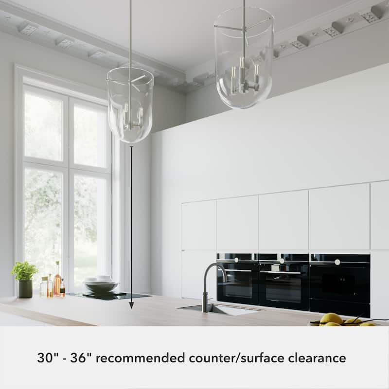 Hunter Sacha 3-Light Pendant - Entry, Dining Room, Kitchen Island - Transitional, Contemporary
