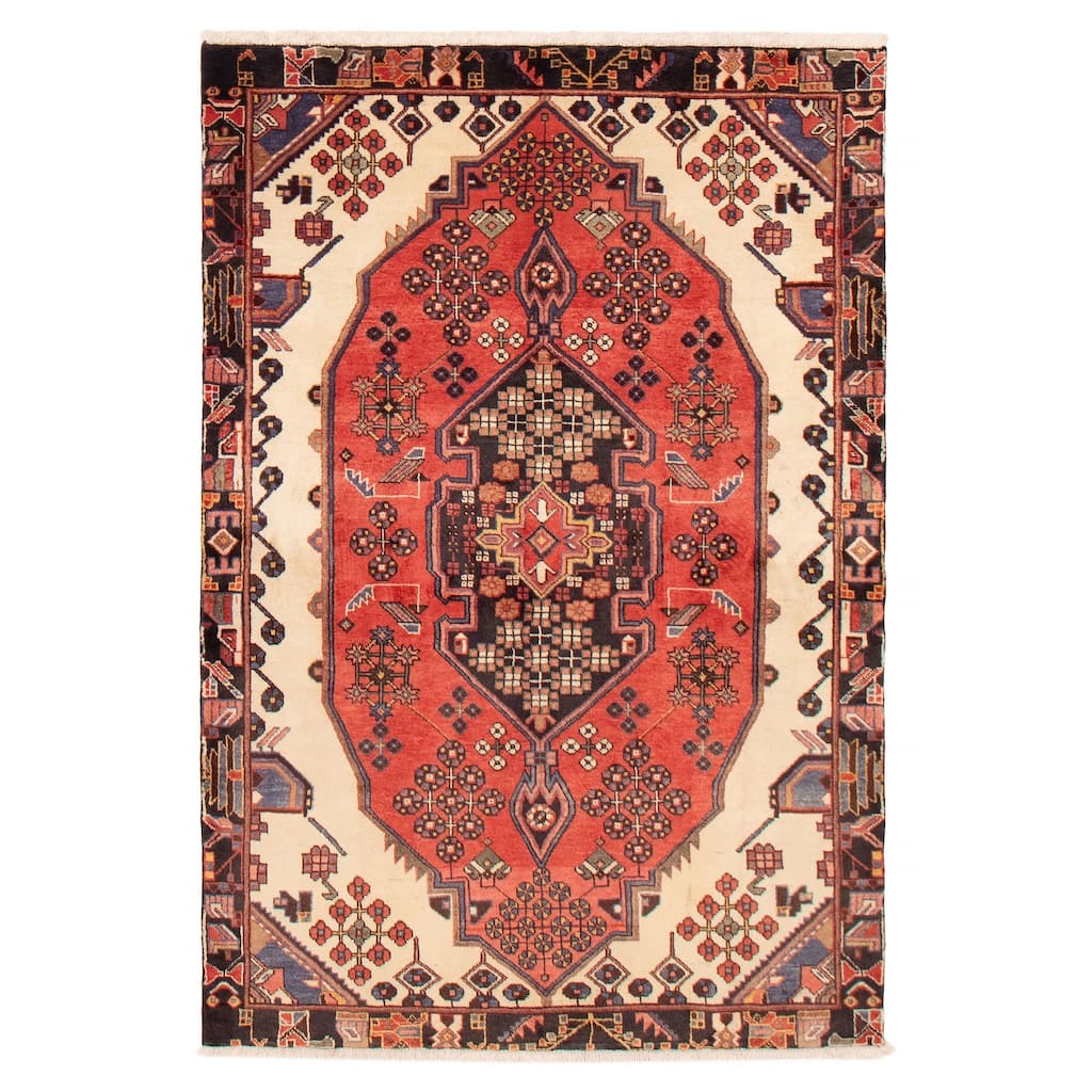 ECARPETGALLERY Hand-knotted Anadol Red Wool Rug - 4'3 x 6'4