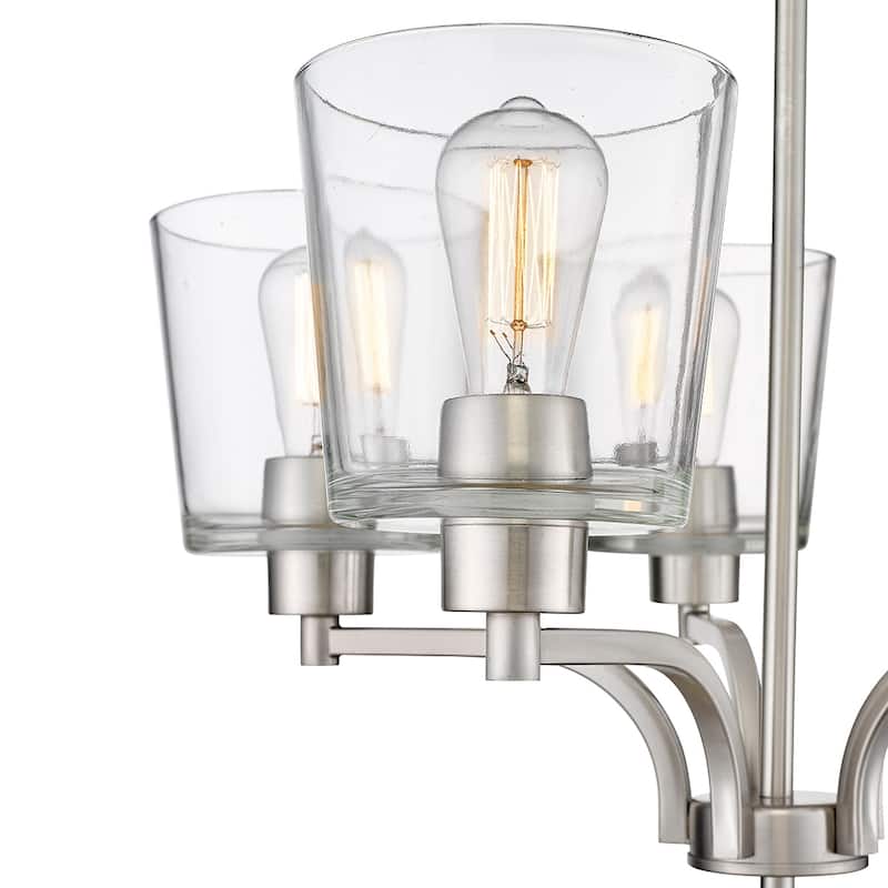 Millennium Lighting Evalon Chandelier with Clear Glass Shades