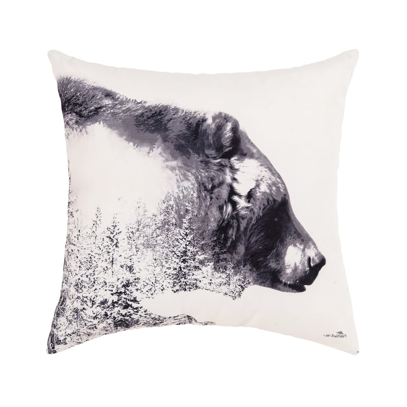 Bear Forest Indoor and Outdoor Throw Pillow