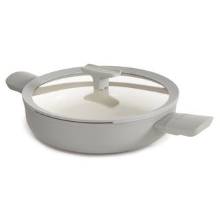 BergHOFF Balance Non-stick Ceramic Saute Pan 10.25", 3.1qt. With Glass Lid, Recycled Aluminum, Moonmist