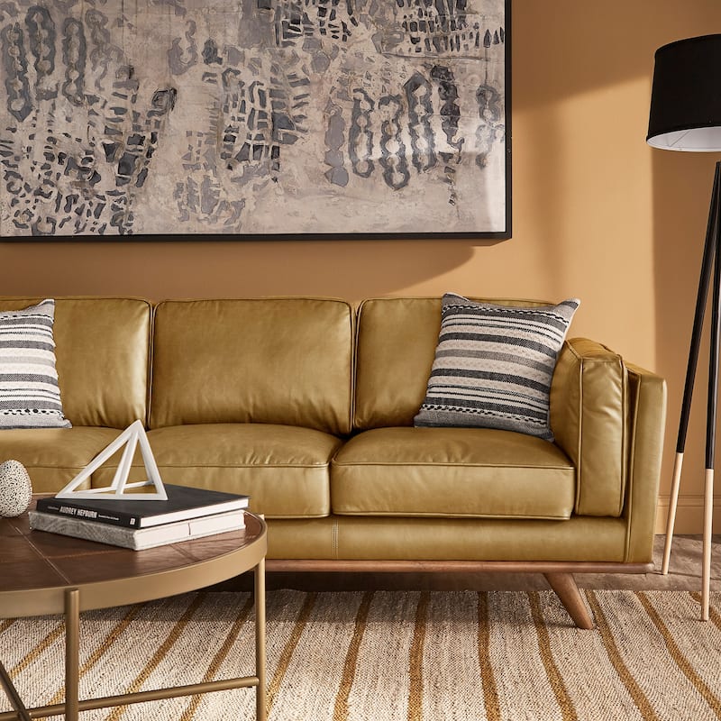 Gianella Oxford All Leather Sofa by iNSPIRE Q Modern