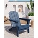 preview thumbnail 12 of 38, Folding Adirondack Chair, Outdoor Wooden Lounge Chair, Modern Lounger Adirondack Chair Ergonomic Extended Backrest