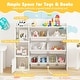 preview thumbnail 8 of 20, Costway Kids Toy Storage and Bookshelf, Wooden Bookcase with 4 Small - See Details