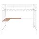 preview thumbnail 5 of 8, Full Metal Loft Bed with Integrated Desk and Metal Grid , Sturdy Construction with Clean Lines