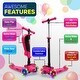 preview thumbnail 3 of 4, Hurtle ScootKid 3 Wheel Toddler Child Ride On LED Wheel Scooter, Pink (2 Pack) - 9