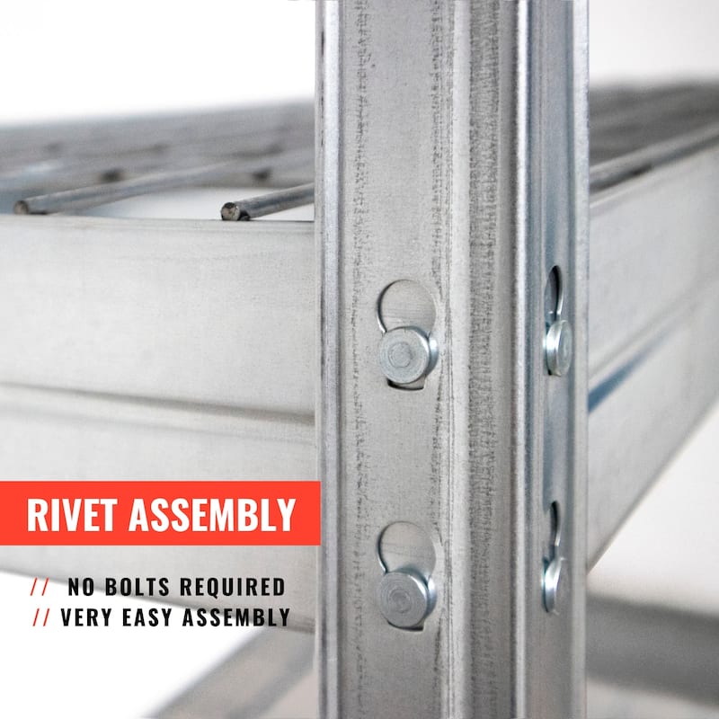 Ar Shelving Rust resistant Wire Shelving Heavy Duty Collection - 47.2in.W x 18in.D x 71 in.H.