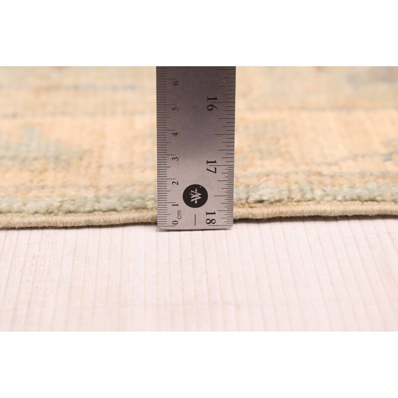 ECARPETGALLERY Hand-knotted Peshawar Oushak Light Blue Wool Rug - 7'11 x 10'0