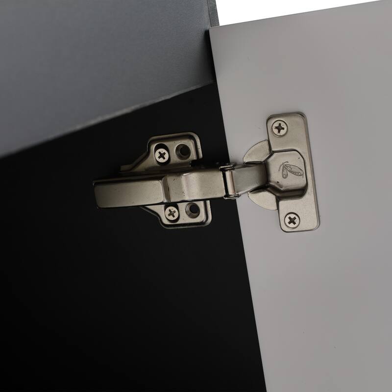 Wall-Mounted Bathroom Vanity with Ceramic Sink, Soft-Close Doors, Eco-Friendly Plywood Cabinet, and Ample Storage