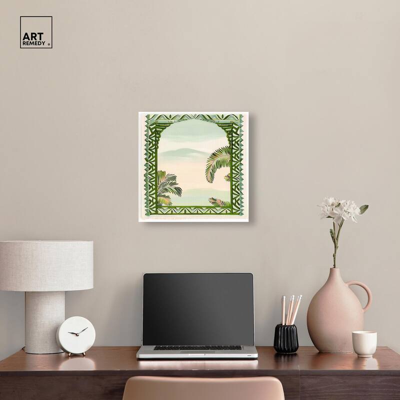 Palm View Vista Canvas by Art Remedy, Gallery Wrapped