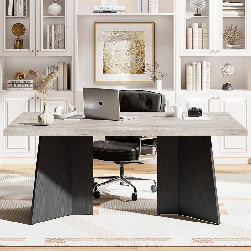 63" Modern Kitchen Dining Table for 6-8 People for Kitchen, Conference Room, Home