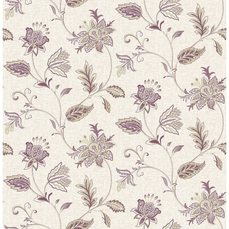 A-Street Prints Georgette Burgundy Jacobean Wallpaper