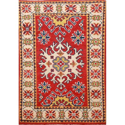 Traditional Kazak Oriental Rug Handmade Foyer Wool Carpet - 2'0"x 3'0"