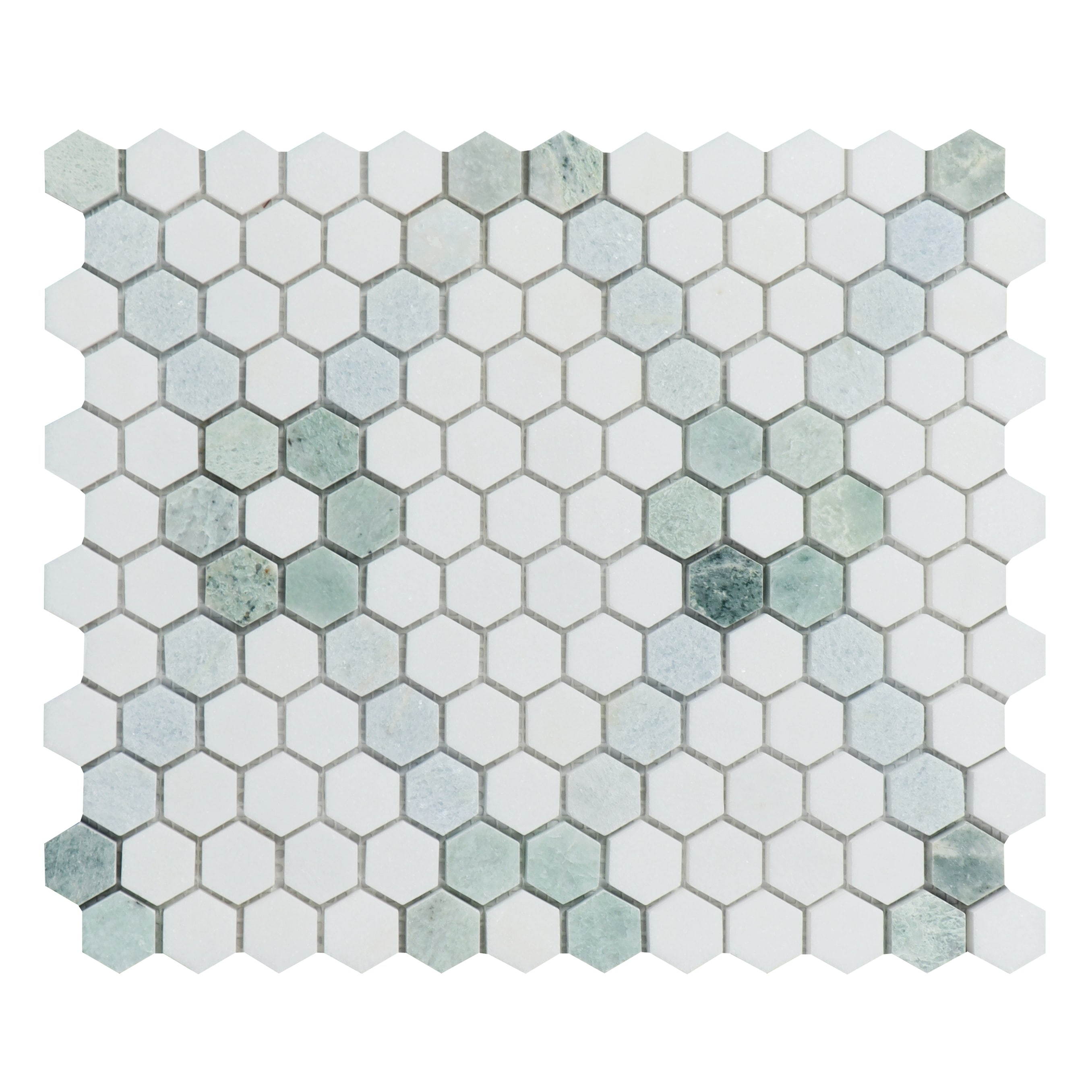 ES STONE - Marble Hexagon Flower Mosaic Tile - Case (10 Sheets)