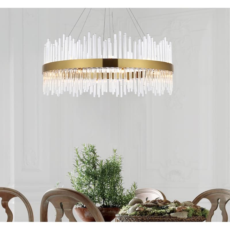 Indigo Home 36 inch round crystal pendant