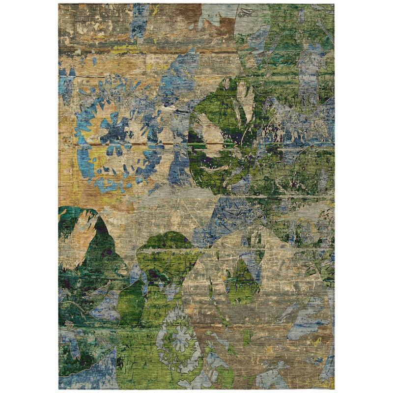 Hato Lush Floral Weather Resistant Versatile Elegance Runner Outdoor Rug