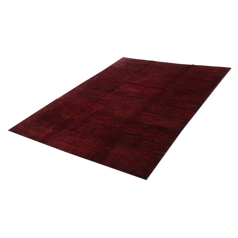 ECARPETGALLERY Hand-knotted Finest Peshawar Ziegler Burgundy Wool Rug - 7'5 x 9'6
