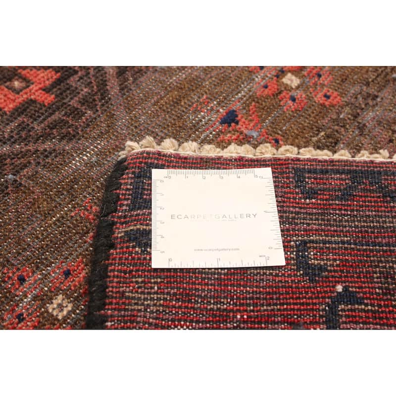 ECARPETGALLERY Hand-knotted Baluch Navy Wool Rug - 5'0 x 10'6