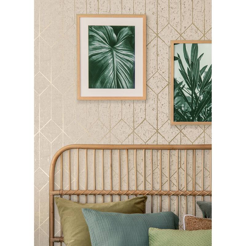 Advantage Hayden Bone Concrete Trellis Wallpaper