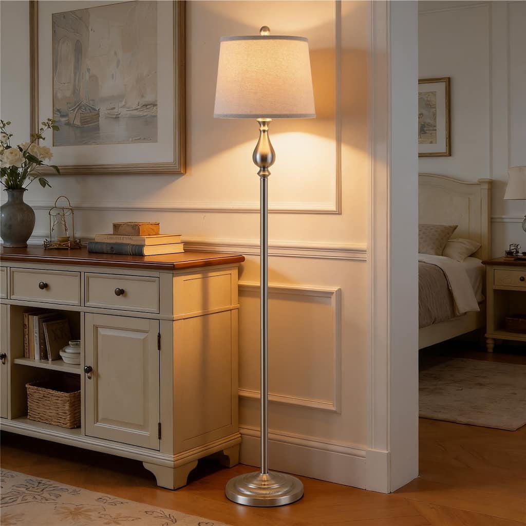 Maxax 62.5" Black Metal Traditional Floor Lamp