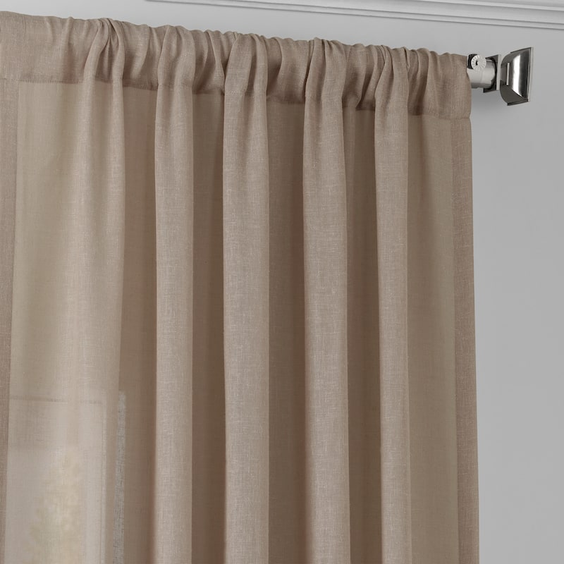 Exclusive Fabrics Faux Linen Sheer Curtain (1 Panel)
