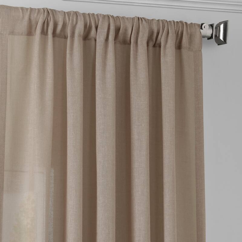 Exclusive Fabrics Faux Linen Sheer Curtain (1 Panel)