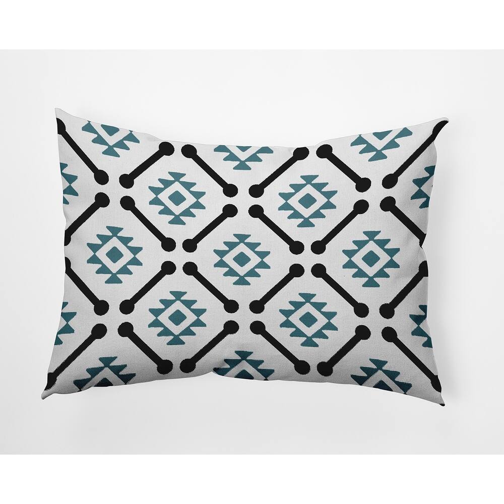 Modern Tribal Pattern Indoor/Outdoor Throw Pillow