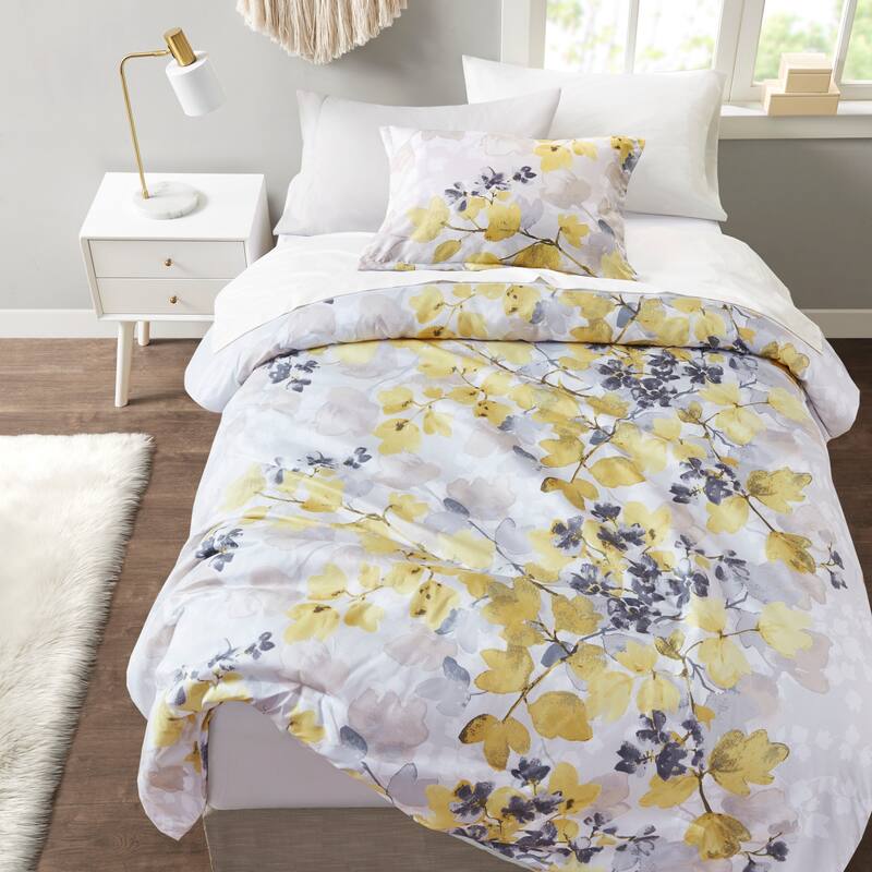 Comforter Set with Bed Sheets Yellow Twin XL